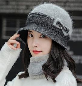 img 3 attached to 🧣 Women's Winter Hat and Scarf Set - Warm Knitted Beanie and Cold-proof Outdoor Scarf