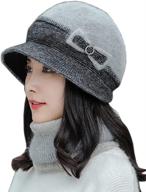🧣 women's winter hat and scarf set - warm knitted beanie and cold-proof outdoor scarf logo