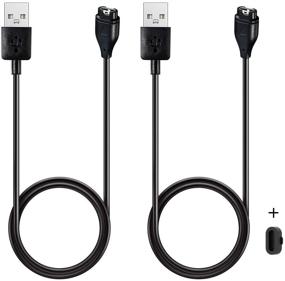 img 4 attached to 💡 Kissmart Compatible with Garmin Instinct Charging Cable: Replacement Charger Cord + Silicone Port Protector & Dust Plug (2 Pack)