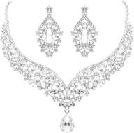 hapibuy хрустальные свадебное ожерелье серьги логотип