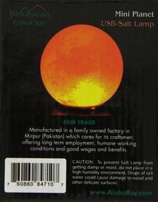 img 2 attached to 🌍 Himalayan Salt Mini Planet Salt Lamp with USB, 3 Inch