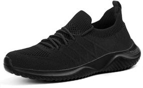 img 4 attached to 👟 Women's AKK Slip-on Shoes: Comfy Socks, Walking Tennis Sneakers, Lightweight Mesh Casual Work Shoe - Clearance Sale, Black, Size 11