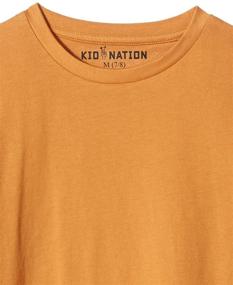 img 1 attached to 👕 Детские унисекс хлопковые футболки Kid Nation - набор из 3 штук, без ярлыков, короткий рукав, на возраст 4-12 лет