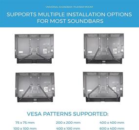 img 2 attached to 🔊 Универсальное крепление для саундбара HumanCentric: установка над или под телевизорами от 32 до 70 дюймов - совместимо с SONOS Playbar, Sony, Visio Soundbar и другими.