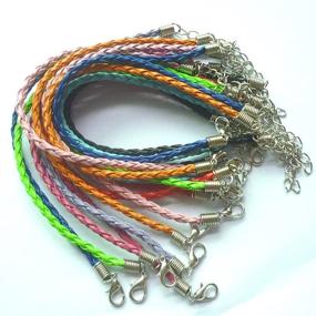 img 2 attached to 🎨 Pack of 30 Mixed Color Leather Plaited Cords Ropes for Wrist Charms by yueton - Enhance Your SEO!