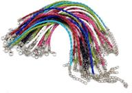 🎨 pack of 30 mixed color leather plaited cords ropes for wrist charms by yueton - enhance your seo! logo