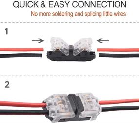 img 1 attached to 🔌 Efficient Low Voltage Wire Connectors: Brightfour 12 Pack Quick Solderless Splice Connector, 2 Way Automotive Connectors with Reliable Connection for Small Wires (20-24 AWG)
