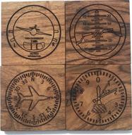 airplane coasters: elevate your drink with aviation-inspired engraved style логотип