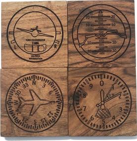 img 1 attached to Airplane Coasters: Elevate Your Drink with Aviation-Inspired Engraved Style