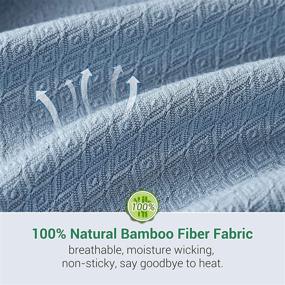 img 3 attached to 🌿 Elegear 100% Bamboo Cooling Blanket: Super Soft Breathable Summer Blanket for Hot Sleepers - Queen Size, Lightweight & All-Season Uses - Blue, 79"x86