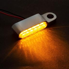 img 2 attached to 🏍️ CICMOD Motorcycle LED Turn Signals: Mini Handlebar Brake Clutch Marker Lights in Chrome for Harley (2PCS)