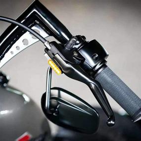 img 3 attached to 🏍️ CICMOD Motorcycle LED Turn Signals: Mini Handlebar Brake Clutch Marker Lights in Chrome for Harley (2PCS)