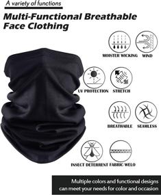 img 3 attached to 🌞 Stay Cool and Protected with SATINIOR 8-Piece Summer Face Coverings and Neck Gaiters: Perfect for Outdoor Cycling and Fishing!