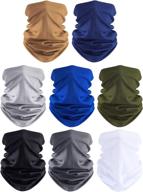 🌞 stay cool and protected with satinior 8-piece summer face coverings and neck gaiters: perfect for outdoor cycling and fishing! logo