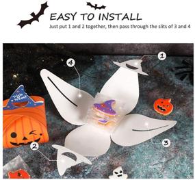 img 2 attached to 🎃 Halloween Candy Bags Bulk: CAKKA 28PCS Hand-Held Halloween Treat Boxes, Trick or Treat Bags, Halloween Pumpkin and Ghost Goody Goodie Boxes for Halloween Party Favor