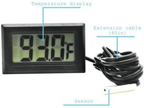 img 2 attached to 🌡️ LCD Display Digital Refrigerator Thermometer with Probe - Temperature Hygrometer for Oven, Freezer, Fish Tank, Aquarium, Incubators, Brooders, Climb Pet - Fahrenheit