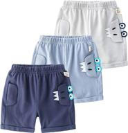 🩳 ammengbei 3 pack boys' summer cotton shorts - clothing shorts logo