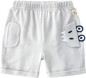 img 1 attached to 🩳 AMMENGBEI 3 Pack Boys' Summer Cotton Shorts - Clothing Shorts