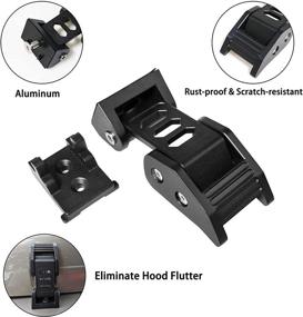 img 3 attached to 🔑 Sukemichi Aluminum Hood Latches with Key for Jeep Wrangler, 1997-2006 Model | Eliminate Hood Flutter Bounce, Enhanced Locking Mechanism | 1 Pair
