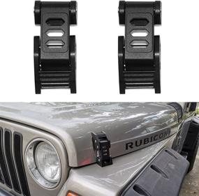 img 4 attached to 🔑 Sukemichi Aluminum Hood Latches with Key for Jeep Wrangler, 1997-2006 Model | Eliminate Hood Flutter Bounce, Enhanced Locking Mechanism | 1 Pair
