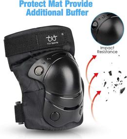 img 3 attached to 🛹 TXJ Sports Youth/Kids Knee and Elbow Pads with Wrist Guards: Ultimate Skateboard Protective Gear for Rollerblading, Scooter, & More!