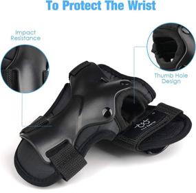 img 1 attached to 🛹 TXJ Sports Youth/Kids Knee and Elbow Pads with Wrist Guards: Ultimate Skateboard Protective Gear for Rollerblading, Scooter, & More!