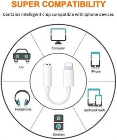 img 3 attached to 🎧 Адаптер наушников iPhone 3,5 мм Apple MFi Certified - 2 шт. Переходник Lightning на 3,5 мм джек для iPhone 12/11/XS/XR/X/8/7/iPad/iPod