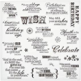 img 1 attached to Fiskars 8x8 Inch Make A Wish Clear Stamps (01-005541): Unlock Your Creativity!