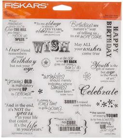 img 3 attached to Fiskars 8x8 Inch Make A Wish Clear Stamps (01-005541): Unlock Your Creativity!