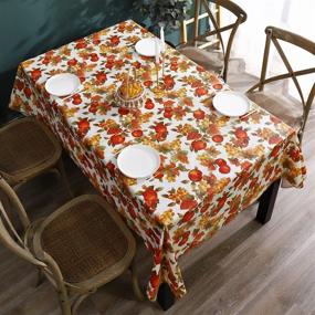 img 3 attached to 💧 Highly Durable Rectangle Tablecloth - Waterproof, Oil-Proof, and Wipeable!