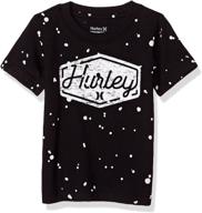 👕 мальчикам младенческая классическая графическая футболка hurley: черный/дизайн со спецкляками, 2t - лучший выбор для родителей, обладающих чувством стиля. логотип