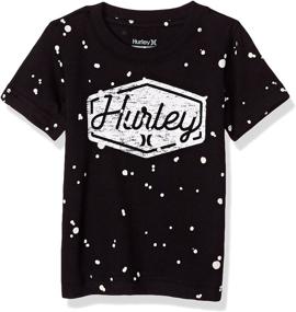 img 1 attached to 👕 Мальчикам младенческая классическая графическая футболка Hurley: черный/дизайн со спецкляками, 2T - Лучший выбор для родителей, обладающих чувством стиля.