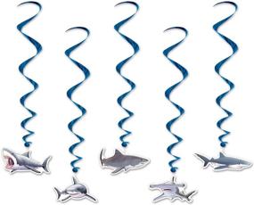 img 1 attached to 🦈 Beistle Shark Whirls: Colorful 32-Inch to 3-Feet Hanging Decorations