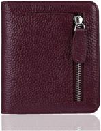 funtor leather wallet compact blocking women's handbags & wallets in wallets logo