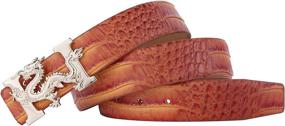 img 3 attached to 🐊 Alaka Alligator Pattern Leather Men's Belt Accessories