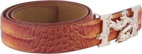 img 2 attached to 🐊 Alaka Alligator Pattern Leather Men's Belt Accessories