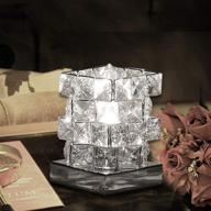 💡 modern small crystal table lamp in silver with chrome finish by young&amp;taylor логотип