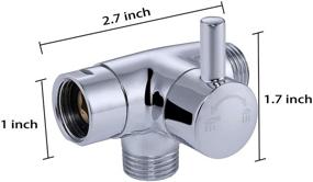 img 2 attached to 🚿 G-Promise Chrome Solid Metal Shower Arm Diverter for Hand Held Showerhead and Fixed Spray Head ∣ G 1/2 3-Way Universal Bathroom Shower System Replacement Part