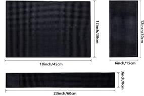 img 1 attached to 🍺 3-Pack Non-Slip Bar Spill Mat for Service, Bar Table, Restaurant, Kitchen Counter & Bar Pad