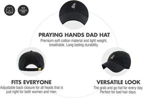 img 1 attached to 🧢 Adjustable Unconstructed Polo Style Praying Hands Rosary Savage Dad Hat Baseball Cap