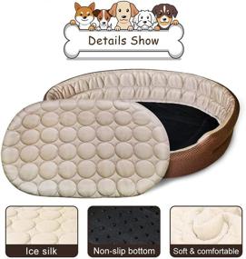 img 3 attached to 🐱 Ideapro Cat Bed Small Dog Bed: All-Seasons, Machine Washable Pet Mat for Small Dogs and Cats