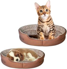 img 4 attached to 🐱 Ideapro Cat Bed Small Dog Bed: All-Seasons, Machine Washable Pet Mat for Small Dogs and Cats