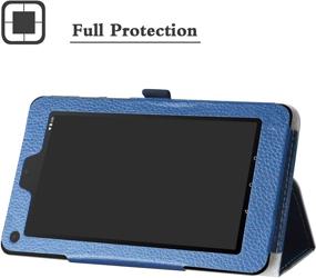 img 3 attached to 📱 Blue PU Leather Slim Folding Stand Cover for 7.0" Ematic EGQ373BL EGQ373BU EGQ373PR EGQ373TL Android Tablet - LiuShan Ematic EGQ373 Case