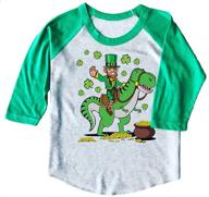 patricks dinosaur leprechaun t shirt baseball logo