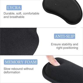 img 2 attached to SZYAN Wrist Rest Pad: Memory Foam Support for Pain Relief, Computer and Laptop Use - 1 Pack