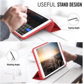 img 2 attached to ATiC Slim Smart Stand Case with Soft TPU Back Cover Protector for Apple iPad Mini 1 (2012) /iPad Mini 2 (2013) / iPad Mini 3 (2014), Red - Compatible with iPad Mini 3 / 2 / 1, Not for iPad Mini 4