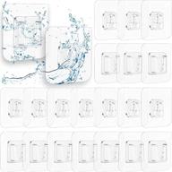 waterproof double-sided adhesive wall hooks - heavy-duty self-adhesive hooks for bathroom and kitchen without punching and nails (10 pairs) logo