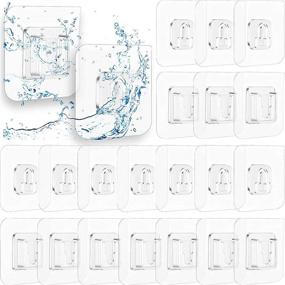 img 4 attached to Waterproof Double-Sided Adhesive Wall Hooks - Heavy-Duty Self-Adhesive Hooks for Bathroom and Kitchen Without Punching and Nails (10 Pairs)