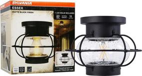 img 4 attached to 🔦 Vintage Essex Cage Light Fixture: SYLVANIA Semi-Flush Mount with Dimmable LED Bulb Included (75515)