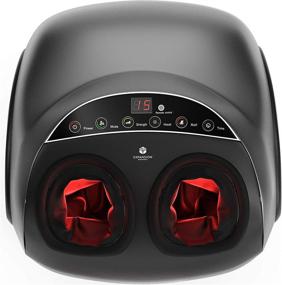 img 4 attached to Ultimate Shiatsu Foot Massager with Heat - Electric Feet Massager for Pain Relief & Circulation - Adjustable Deep Kneading, Rolling, Air Compression - Remote Included - Fits Men Up To Size 12